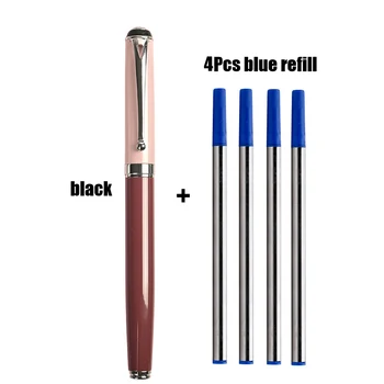 1 + 4kom Visokokvalitetna Luksuzna Metalna Kemijska olovka Kawaii Morandi u Boji Роликовая olovke Uredski Školski Fiksna ručka
