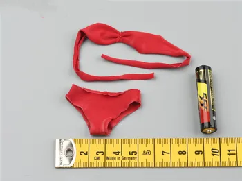 1/6 Skala S49 Crveno-Žuti Komplet Bikini Model Grudnjaka i Donjeg Rublja za 12 