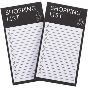 2 Notepad za planiranje popisa za kupovinu, Praktičan Raspored popisa za kupovinu, blok za frižider, blok za pisanje popisa za kupovinu, blok za bilješke o obvezama.