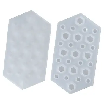 2 komada Silikonski kalup za 3D dragog kamenja, silikon oblika bijele boje 23 *12 cm, silikonski kalup za rukotvorina od smole, obrazac za nakit od smole, nakit