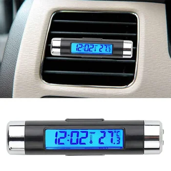 Auto Elektronski Sat Termometar Auto Digitalni Sat LCD-Fluorescentne Sat Kolski Sat Sa pozadinskim Osvjetljenjem