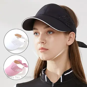 Azureway, ženske kape za golf, Солнцезащитная šešir za golf, ženske sunčane kape za sportove na otvorenom, štitnik za sunce, Prozračna Prazna gornji poklopac s lukom