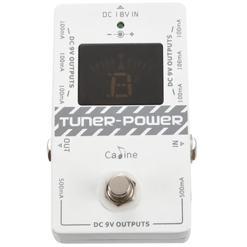 Caline Cp-09 2-U-1 Tuner I napajanje True Bypass Za Pedale i Efekte električne gitare Dc 9, Osam Izoliranih Izlaza, Višenamjenski