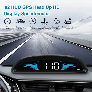 Glavobolja prikaz B2 HUD, OBD2, Univerzalni brzina vozila, temperatura vode, auto Prijenosni HD zaslon