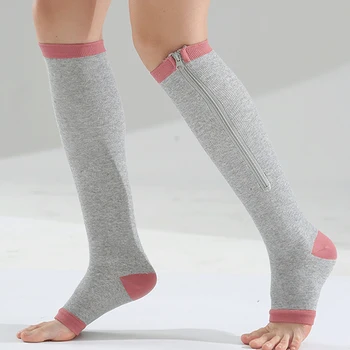 Kompresije čarape do koljena s otvorenim vrhom Muške, Ženske podržavaju nadkoljenice Tajice za fitness i trčanje Sportske čarape