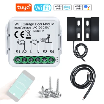 Kontroler za otvaranje garažnih vrata TuyaWiFi s mobilnog telefona Daljinsko upravljanje aplikacijom, kompatibilan sa Alexa Google Home za glasovno upravljanje