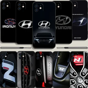 Korejski automobil Hyundai Torbica Za Telefon iPhone 15 14 13 12 11 Pro Max Mini X XS XR MAX SE20 8 7 6 Plus Silikonske Navlake s Remenom za ruku