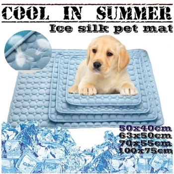 Ljetna cool krevet od ledenog svile, otporna na vlagu spavanje mat, madrac, hlađenje tepih za kućne ljubimce, pas, mačka
