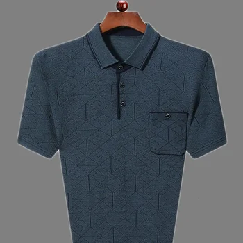 Ljetna moda 2023 Klasična poslovna Svakodnevnica muška odjeća Оверсайз Udoban Trend polo majica kontrastne boje s džepovima