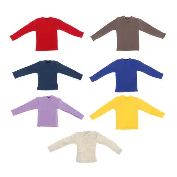 Mini-košulja dugih rukava u mjerilu 1/12, uniforma, krupan vitičastu lutkarska odjeća, odijelo za 6-inčni vitičastih figura