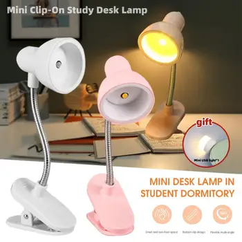 Mini-lampa za čitanje knjiga, mini-lampe za studij, radi na baterije, fleksibilan noćni ormarić, svjetiljke LED rasvjete