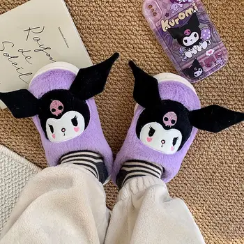 Miniso Kuromi Cinnamoroll/ Papuče Sa Slikom Anime Kawai Iz Crtića; Đonovi Otporna Na Habanje Od Samta Casual Cipele; Prijenosni Soft Osnovna Obuća