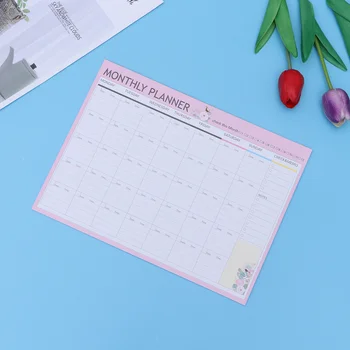 Mjesečni planer Ukrasni rokovnik A4 Kalendar Raspored Notepad Bombona Tjedni dnevnik blok za bilješke (slučajna boja)