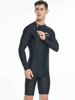 Muška likra dugi rukav, prednji munja, Vodootporan kupaći kostim za surfanje, najlon, zaštita od uv zračenja, Podvodni ribolov, plaža odjeća, zaštita od ožiljaka