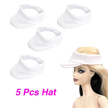 NK 5 kom./compl. Bijeli šešir za lutke 1/6, sportsku kapu ručni rad, svakodnevne kape, Pribor za igračaka lutke Barbie