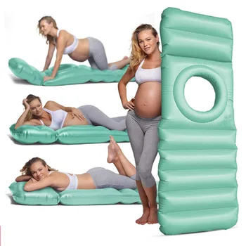 Napuhavanje tepih za joge za trudnice s otvorom za trudnice, madrac za bazen za trudnice, jastuk za spavanje na trbuh