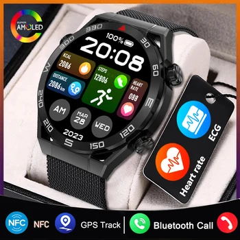 Novi pametni sat s NFC za muškarce i žene, dodirni AMOLED ekran, Bluetooth-poziv, vodootporni pametni sat s puls, GPS, muzika za Android i IOS