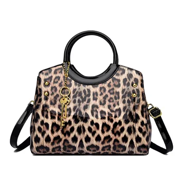 Novi trendi леопардовые ženske torbe Europskog dizajna od lakirane kože, ženske torbe preko ramena, Branded luksuzna torba preko ramena za djevojčice