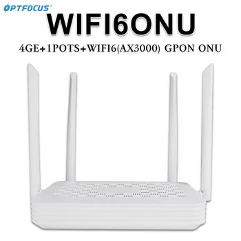 OPTFOCUS WIFI6 GPON ONU 4GE 1TEL AX3000M Potpuno Novi Originalni ONT UPC APC Kompatibilan sa svim markama OLT Besplatna dostava