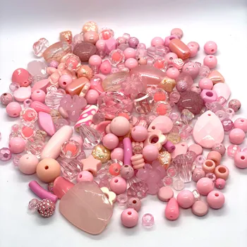 Pink Akril Luk u 19 stilovima, perle u obliku cvijeća, leptira, perle-podupirači za izradu nakita, Narukvica 