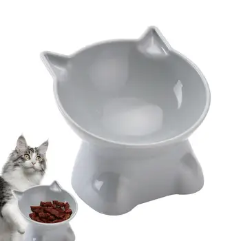 Podigao hrana za mačke zdjele, odrastao 15 stupnjeva nagib hrana za mačke zdjele 5,31 inča plitko zdjelu-podigao hrana za mačke zdjelice za hranu i vodu moraju