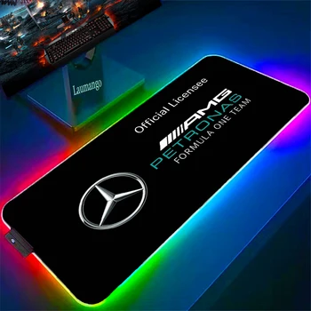 Podloga za miša M-Mercedes-Benz RGB, Uredski mat površine sa led pozadinskim osvjetljenjem, Igre Pribor za PC, Igre tipkovnica, Veliki podloga za miša