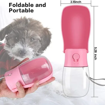Prijenosni sklopiva čaša za vodu za pse i mačke, idealna ulica boca za vodu u pokretu