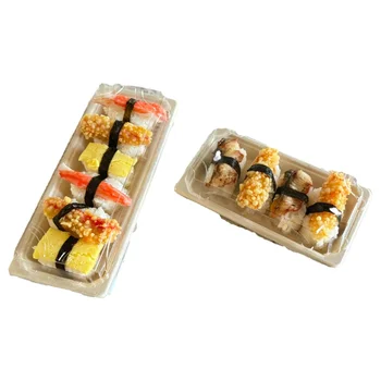 Prilagođene proizvode Kutija za sushi prerađeno plastični kontejner za hranu za poneti PET ladica za sushi za nepovratna ambalaža sushi