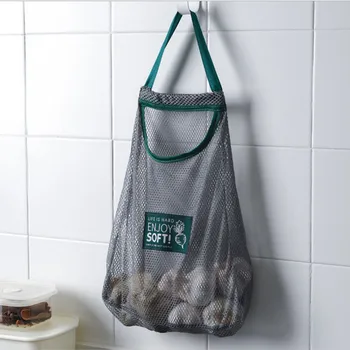 Reusable rotirajući mrežaste vreće za kućni skladištenje voća i povrća, nadvoji torba za češnjak, krumpir, đumbira, luka, kuhinja