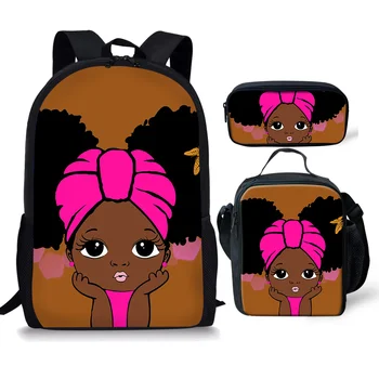 Ruksak na veliko iz tvornice, školske torbe s 3D likovima u afričkom stilu za djevojčice, jednostavan Vodootporni komplet za dječje torbe Unisex 2022