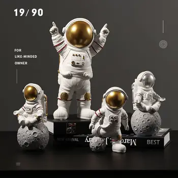 Skulptura Astronaut Mjeseca od Smole, Ukrasne Statue Astronauta, Minijature, Figurice Astronauta, Božićni Dar za Djecu, Igračke Za uređenje Doma