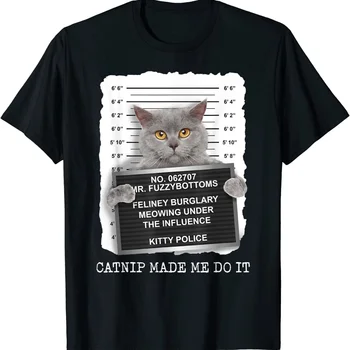 T-shirt Catnip Made Me Do IT Funny Cat Lover 41899