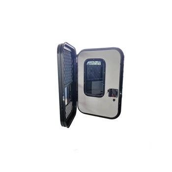 TONGFA Jednostavan za instalaciju single-point dvorac od aluminijske legure, protuprovalni vrata za prikolicu s mrežama protiv komaraca