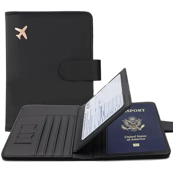 Uniseks, multifunkcionalni zaštitna torbica, RFID blokiranje držač za karte, putno novčanik od umjetne kože za muškarce i žene