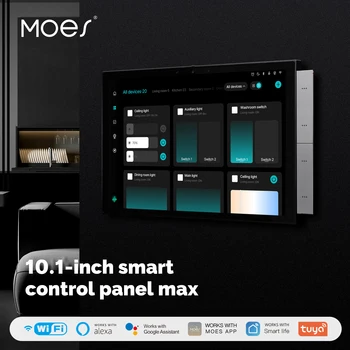 Upravljačka ploča pametan dom MOES Tuya Maksimalna zaslon osjetljiv na dodir od 10,1 inča s Bluetooth Zigbee Gateway, kompatibilan sa ugrađenim interkom sustava u zgradi