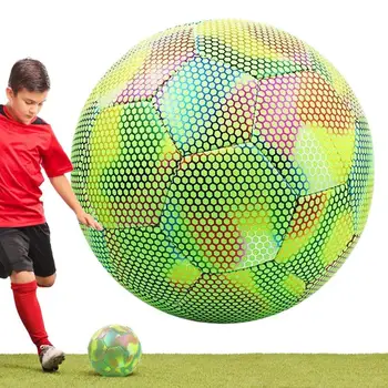 Veličina 5 Reflektirajućim nogometni trening nogometne lopte Sjajni fluorescentno reflektirajućim strme sjajni nogometni lopta za djecu i odrasle