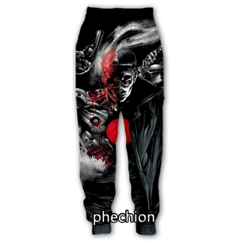 phechion Nove muške / ženske svakodnevne hlače s 3D ispis Krvave, funky vanjska odjeća, Muška strateška Duge hlače F214