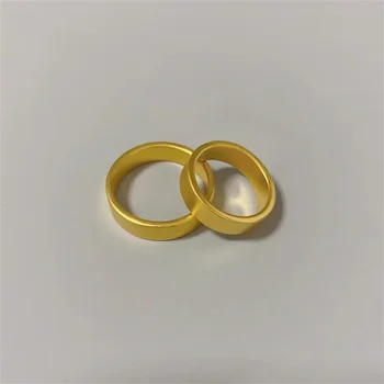široko mat prsten od титановой čelika 4 mm za žene, muškarce, Vjenčani prsten od nehrđajućeg čelika mat zlatne boje, Zaručnički prsten za parove, nakit 2023 godine