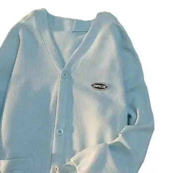 Выделяющееся kaput, donje jesensko-proljetnom kaput-cardigan u jednostavnom stilu, Blagi topli kaput slobodnog rezanja V-izrez i gumbe, ženska jakna